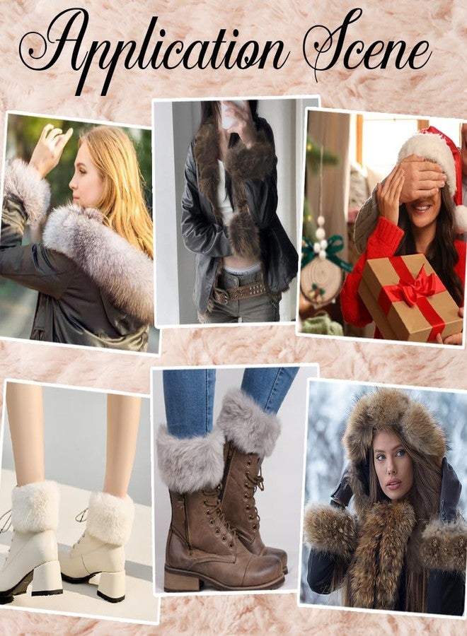 CABODYALS Brown Faux Fur Cuffs Wrist Arm Warmers Coffee Winter Short Plush Fuzzy Cuff Oversleeve Arm Warmer Gloves Wristband Sleeves Furry Bands for Women Bracelet Cosplay Party Costumes Gifts Supply - Image 4